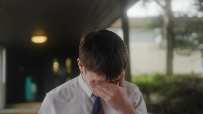 Sobbing schoolboy shares beautiful moment with headmaster after receiving huge news