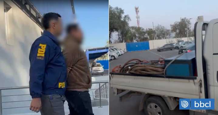 PDI detiene a funcionarios municipales de Maipú sustrayendo más de 600 kg. de cable de cobre