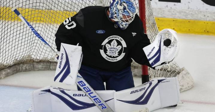 Maple Leafs goalie Joseph Woll on a leave of absence