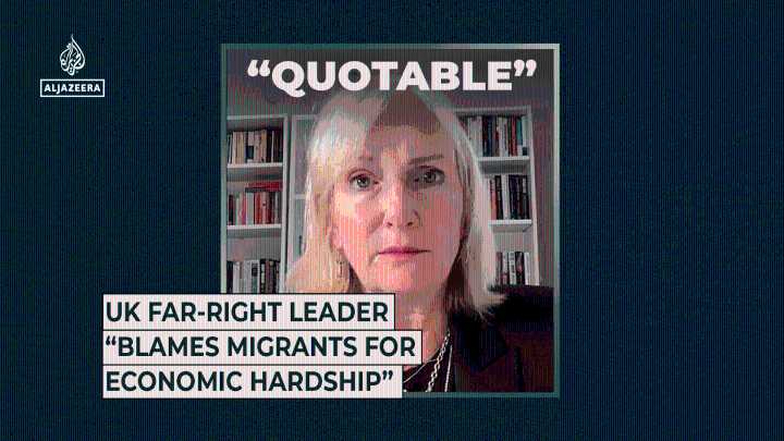 UK’s far-right leader “blames migrants for economic hardship”