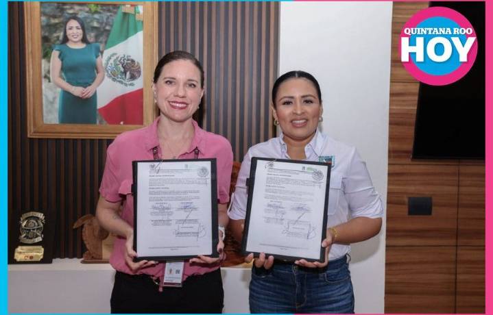 Puerto Morelos firma convenio educativo con la Universidad Vizcaya