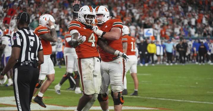 Miami jumps to No. 2 behind Ohio State in AP Top 25