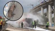 Reportan otra perrita quemada por explosión de pipa en el puente de La Concordia en Iztapalapa