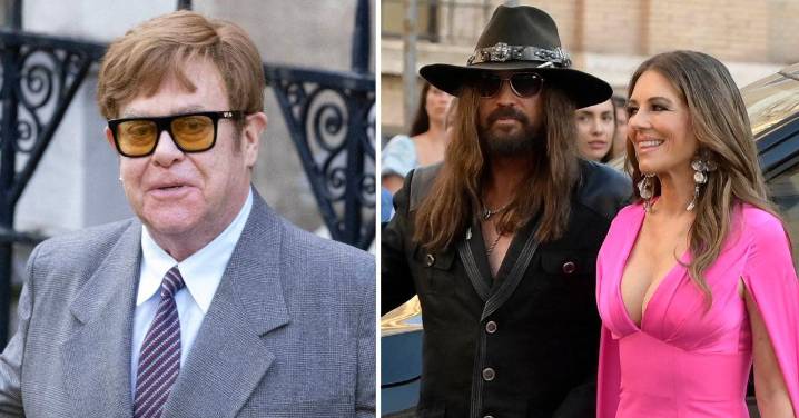 Elton John Warns Elizabeth Hurley To 'Get Prenup' With Billy Ray Cyrus