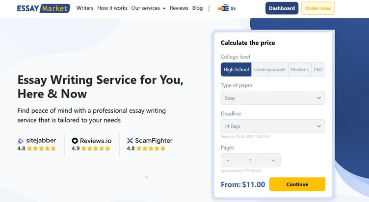 EssayMarket.net Review: A New Academic Writing Star?