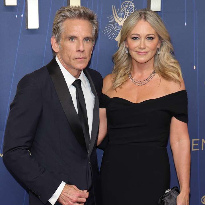 Emmys 2025: Ben Stiller, Christine Taylor Red Carpet Fashion