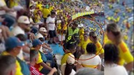 Mujer encuentra a su esposo con su amante en partido del Mundial de Futbol, provocó que lo sacaran del estadio