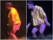 Bad Bunny preocupa a fans tras lesionarse la rodilla en concierto en Puerto Rico