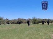 Operativo de búsqueda de desaparecidos en zona rural de Villa Ahumada