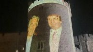 Trump y Epstein, proyectados en la fachada del castillo de Windsor: así son las protestas contra el mandatario en Reino Unido
