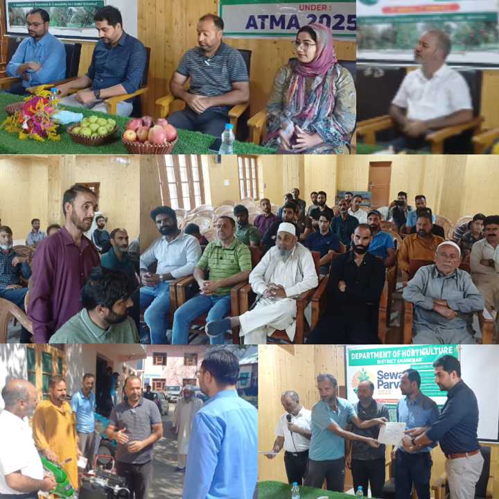 Sewa Parv 2025: Horticulture Deptt Anantnag holds awareness/ CBP, Machinery Show