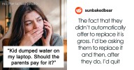Kid Pours Water On Babysitter’s Laptop After Smashing It To The Ground: “Can I Ask Them To Replace It?”