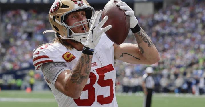 49ers' George Kittle out with hamstring injury, Brock Purdy's status uncertain
