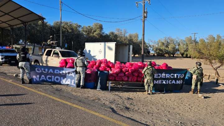 GUARDIA NACIONAL DETIENE A SUJETOS EN POSESIÓN DE MÁS DE UNA TONELADA DE METANFETAMINA