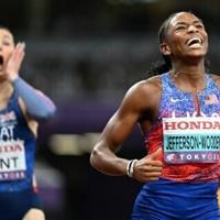Jefferson-Wooden emulates Fraser-Pryce with world sprint double
