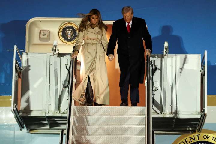 Trump arribó a Londres para iniciar una visita de Estado