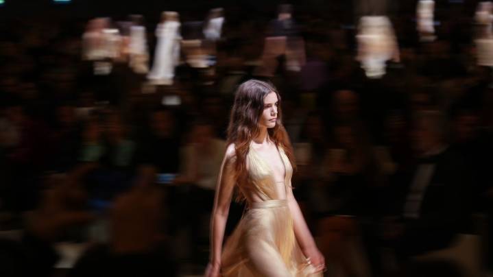 Cavalli's fluid gold Milan collection channels regal Elizabeth Taylor and free