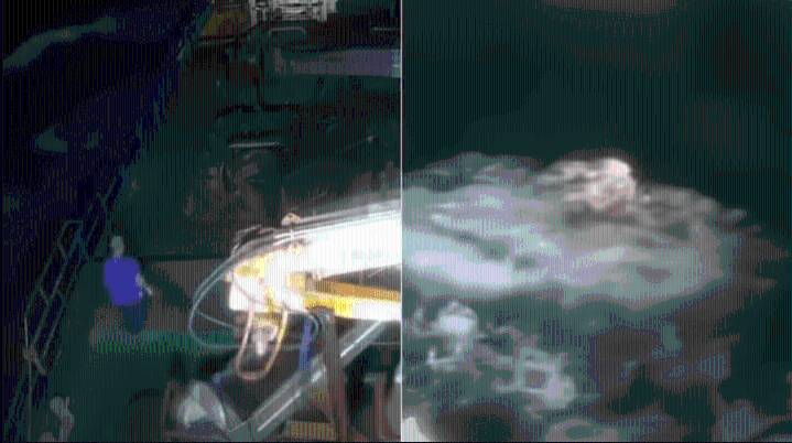 Revelan videos posteriores al choque entre Bruma y Cobra: se ven elementos flotando en medio de la noche