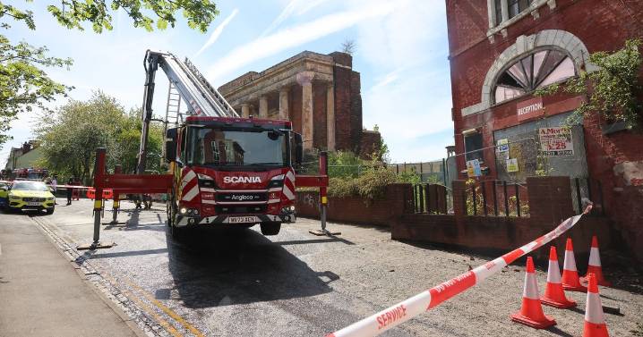 Huge 999 response as woman climbs on top of crumbling former pottery factory