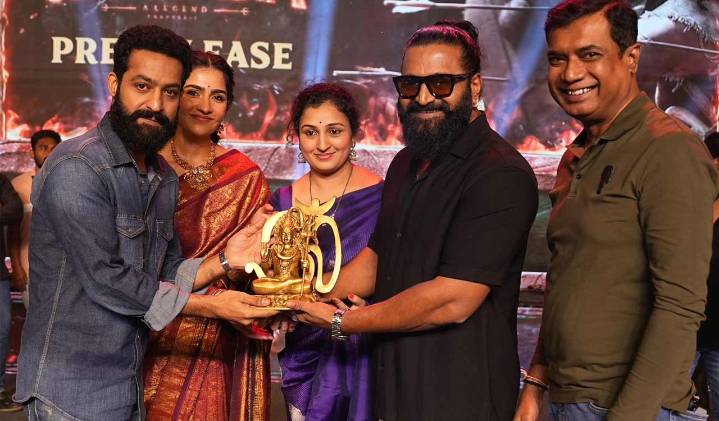 NTR backs Rishab Shetty’s Kantara: Chapter 1 at Hyderabad pre