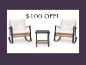 Walmart has this 3-piece rocking chair set for $100 off