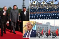 Trump accuses Putin, Kim Jong Un and Xi Jinping of conspiring against US as they meet at military parade in China 