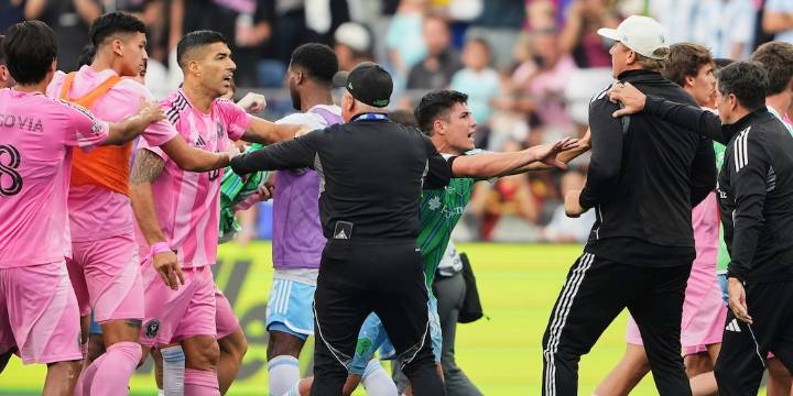 Se conocieron las sanciones al Inter Miami por la gresca en la final de la Leagues Cup: la dura pena que recibió Luis Suárez