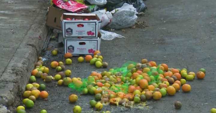 Los Angeles officials try to identity person responsible for dumping large amounts of fruits, vegetables on streets