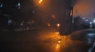 Motorcyclist dies, bus engulfed in inferno after head
