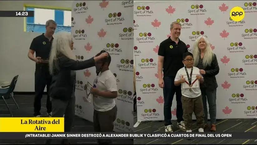 ¡Orgullo peruano! Niño que rifó su bicicleta para representar al país en concurso de Matemáticas en Canadá obtuvo el primer lugar