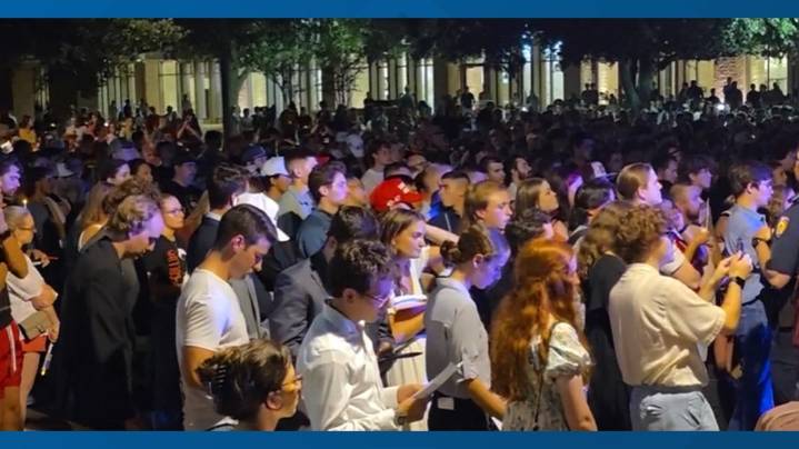 Texas A&M students, community members gather for vigil in memory of Charlie Kirk