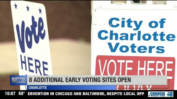 Eight additional early voting sites open around Charlotte