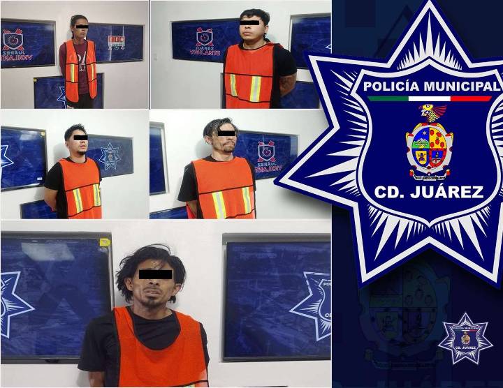 Detienen a cinco hombres en Ciudad Juárez con órdenes de aprehensión vigentes
