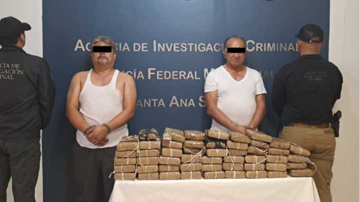 Incautan 50 kilos de droga trasladada en camión de pasajeros en Sonora