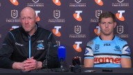 NRL finals 2025, Craig Fitzgibbon press conference, Ashley Klein criticism, Storm vs Sharks, video