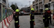 Un socavón de 50 metros se abre frente a un hospital en Bangkok