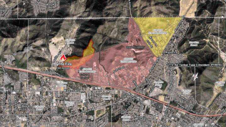 LIVE: Evacuation orders issued as fast-moving wildfire burns in Riverside County