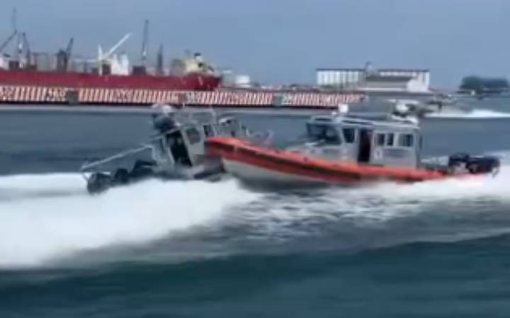 Video | Chocan dos embarcaciones de la Marina durante prácticas en Veracruz