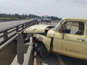El mal estado de la calzada del puente sobre el Arroyo Yuquerí causó un herido al descontrolarse la camioneta en la que viajaba.