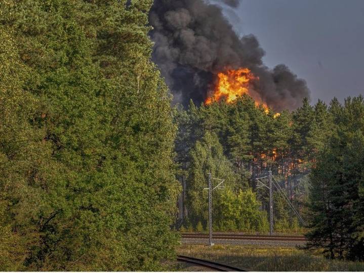 Explosions heard in Lithuania’s capital after railcars catch fire