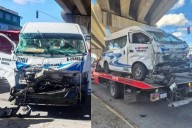Choque entre urvan y tráiler causó caos vial en Pachuca; dejó 10 heridos