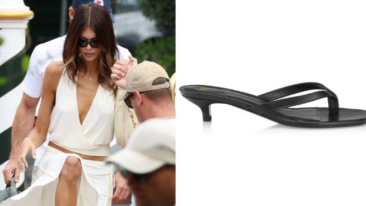 Kaia Gerber Slips Into Thong Sandals at Venice Film Festival