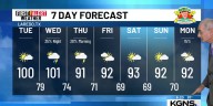 Shower Chances Wednesday night/Thursday Morning