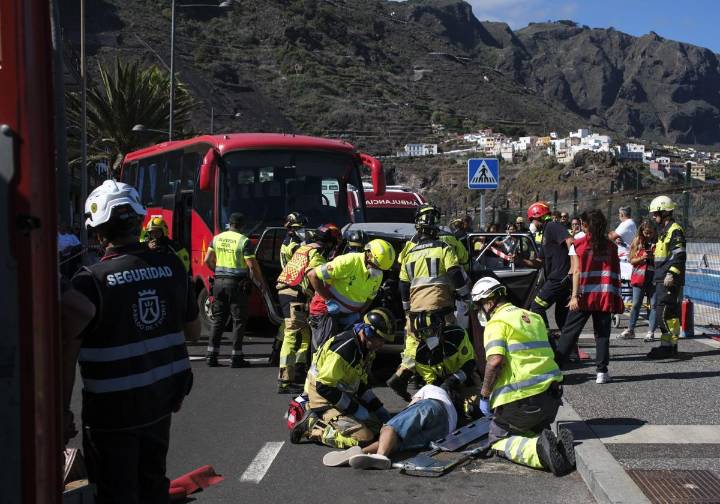 Más de 1.000 efectivos llevan a cabo en Garachico el primer simulacro de erupción volcánica de Canarias