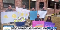 Something Good: Trinity Catholic School students thank construction workers with snacks and signs