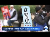 Massive crowds march through Chicago, criticize Trump