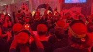 Guardians party in clubhouse after securing spot in playoffs. Video