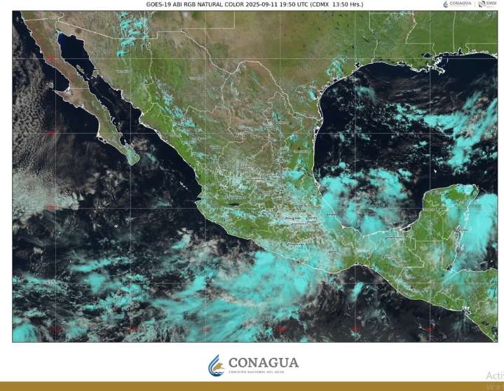 Se formó la depresión tropical Trece-E frente a las costas de Guerrero