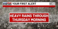 FIRST ALERT WEATHER DAY | Chris Bailey tracks heavy rains into Thursday