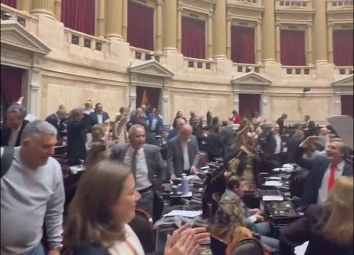 "Alta coimera". Tras rechazar los vetos de Javier Milei, diputados cantaron contra Karina Milei